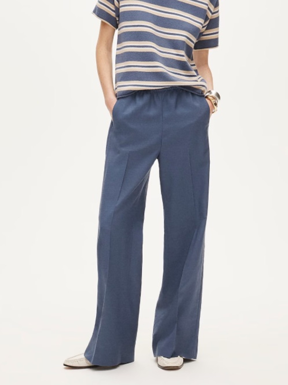 J crew evening shadow Cosmo pant in Gramercy linen blend